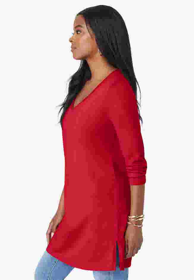 Ultimate Long Sleeve V Neck Tunic image number 2