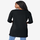 Plus Size Cotton Ultimate Long Sleeve V-Neck Tunic image number null