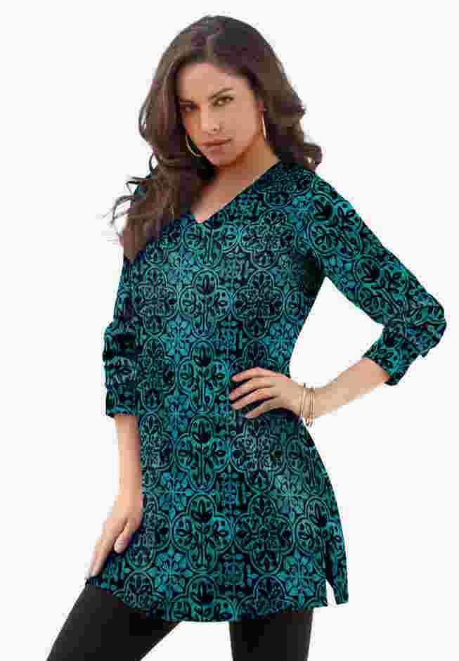 Ultimate Long Sleeve V Neck Tunic image number 0
