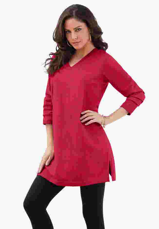 Ultimate Long Sleeve V Neck Tunic image number 0