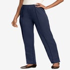 Crease Front Knit Pant image number null