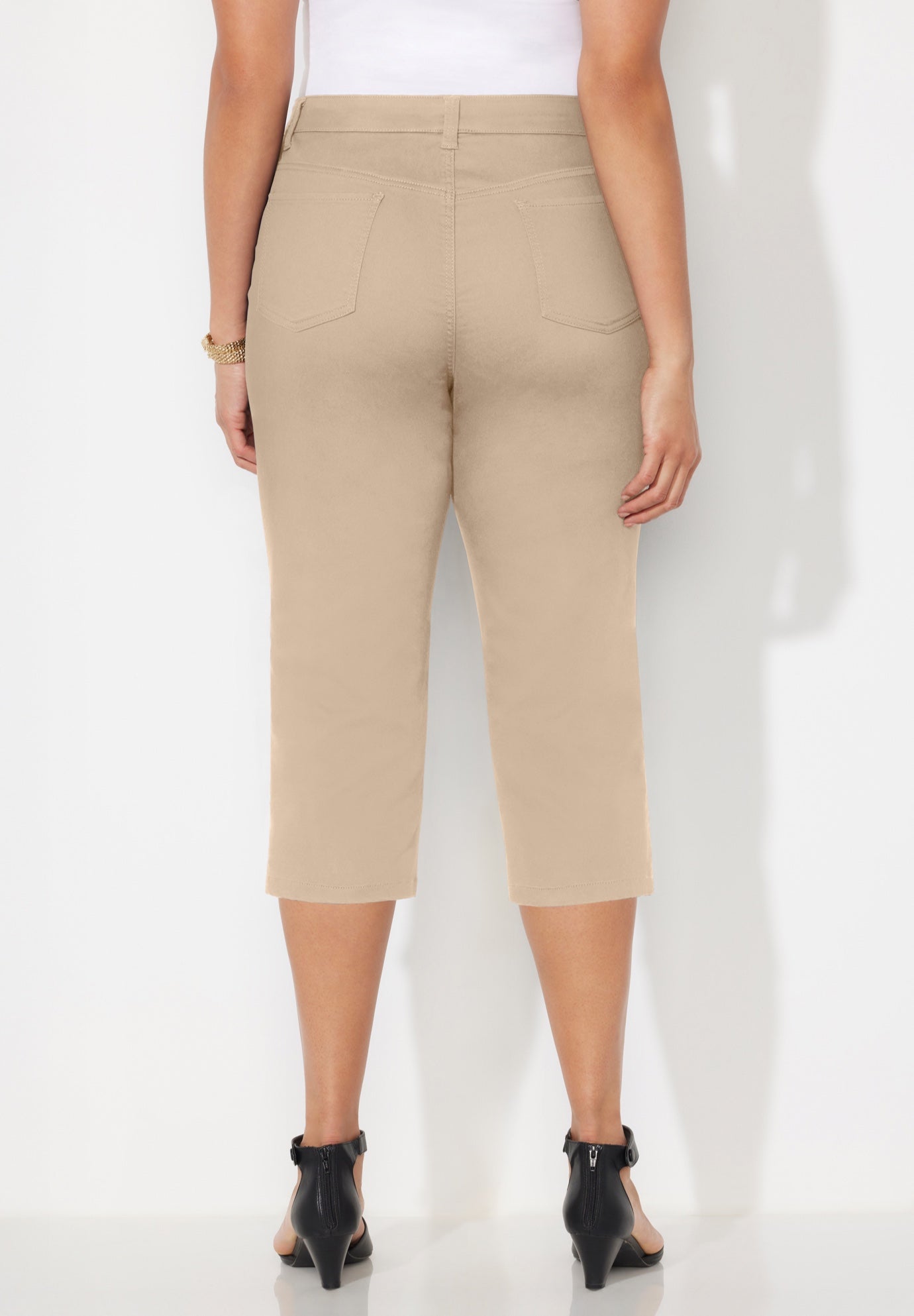 Sateen Stretch Capri image number 2