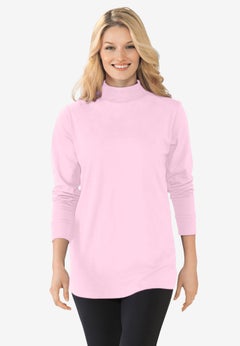 Perfect Long-Sleeve Mockneck Tee
