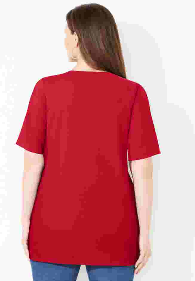 Suprema® Embroidered Scoopneck Tee image number 1