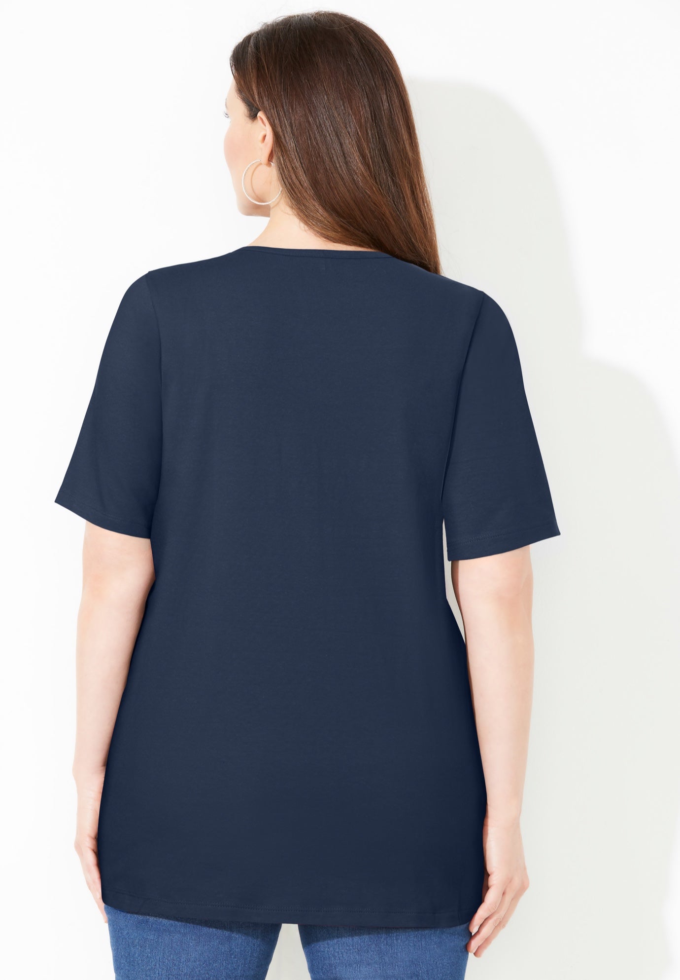 Suprema® Embroidered Scoopneck Tee image number 1