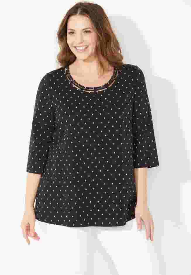 Suprema® Strappy Neckline Top image number 0
