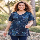 Easy Fit Short Sleeve V-Neck Tunic image number null