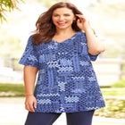 Easy Fit Short Sleeve V-Neck Tunic image number null