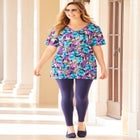 Easy Fit Short Sleeve V-Neck Tunic image number null