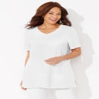 Easy Fit Short Sleeve V-Neck Tunic image number null