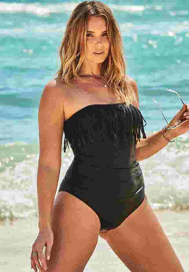 Fringe Bandeau One Piece Swimsuit image number 0