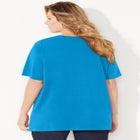 Suprema&reg; Embroidered Notch-Neck Tee image number null