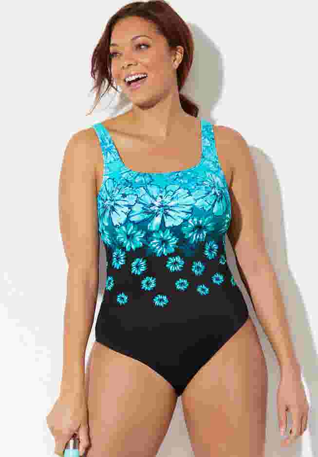 Chlorine Resistant Tank One Piece Swimsuit image number 0