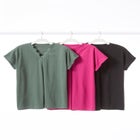 V-Neck Scallop Trim Longline Knit Tunic Top image number 1