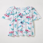 Ruffled V-Neck Short Sleeve Tee image number 1