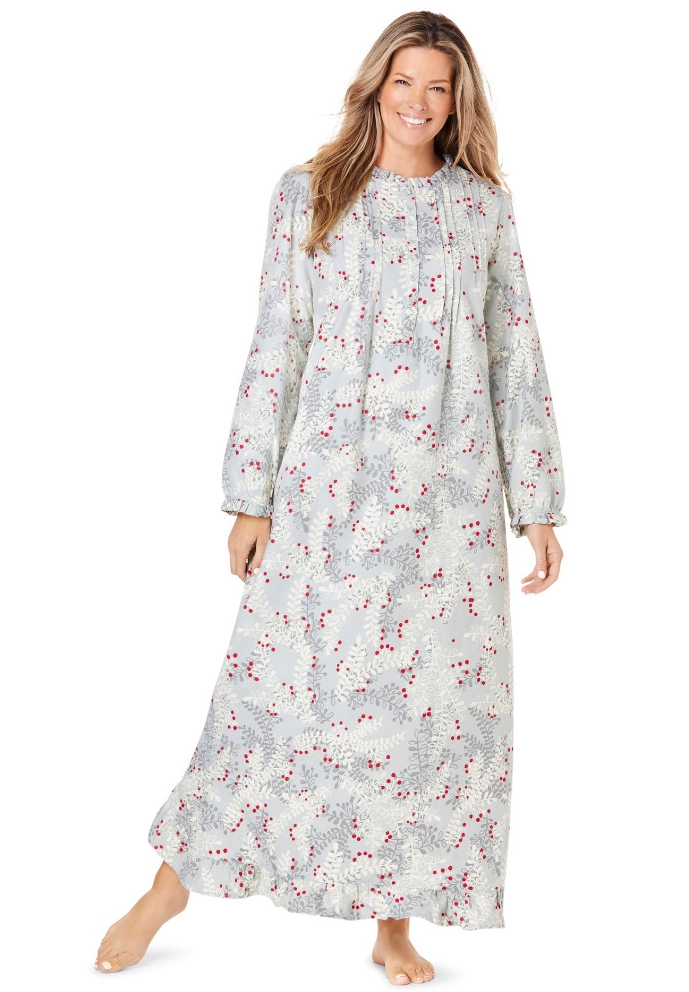 Long Flannel Nightgown image number 0