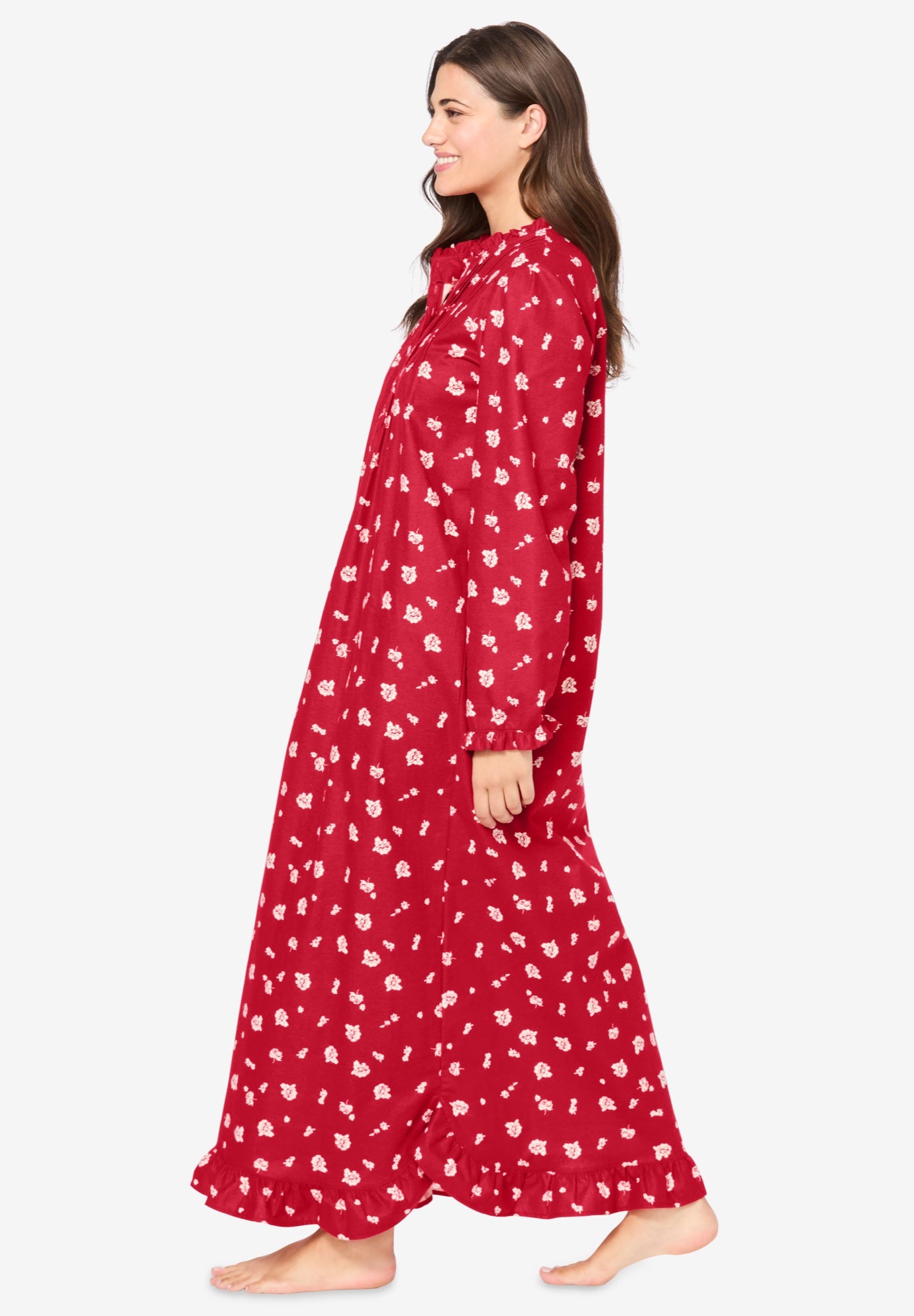 Long Flannel Nightgown image number 2