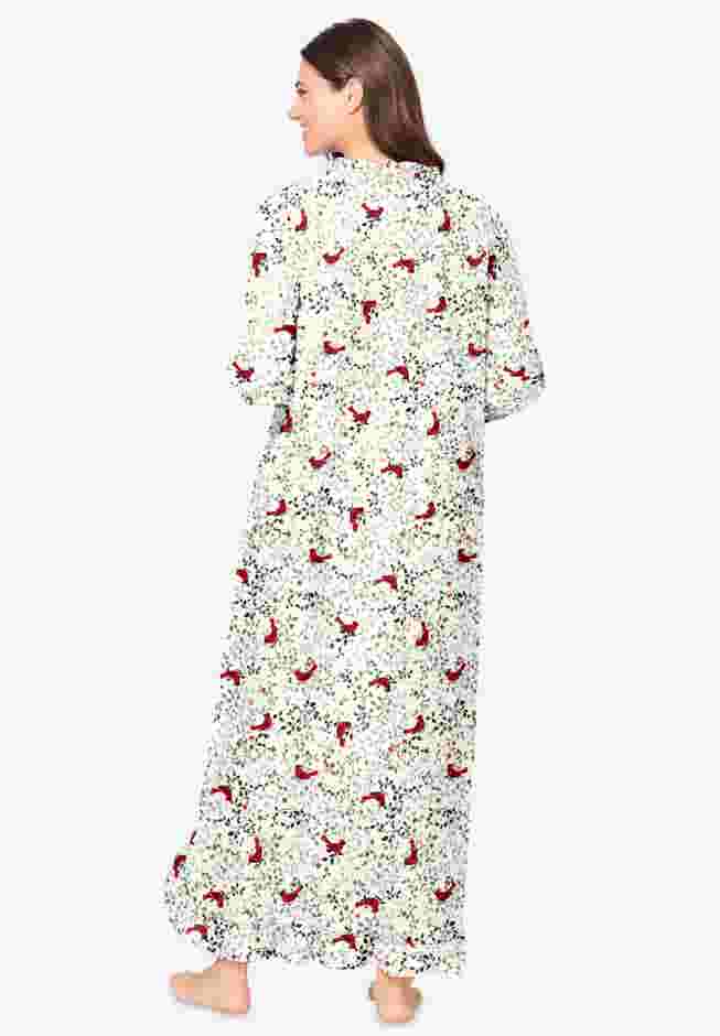 Long Flannel Nightgown  image number 1