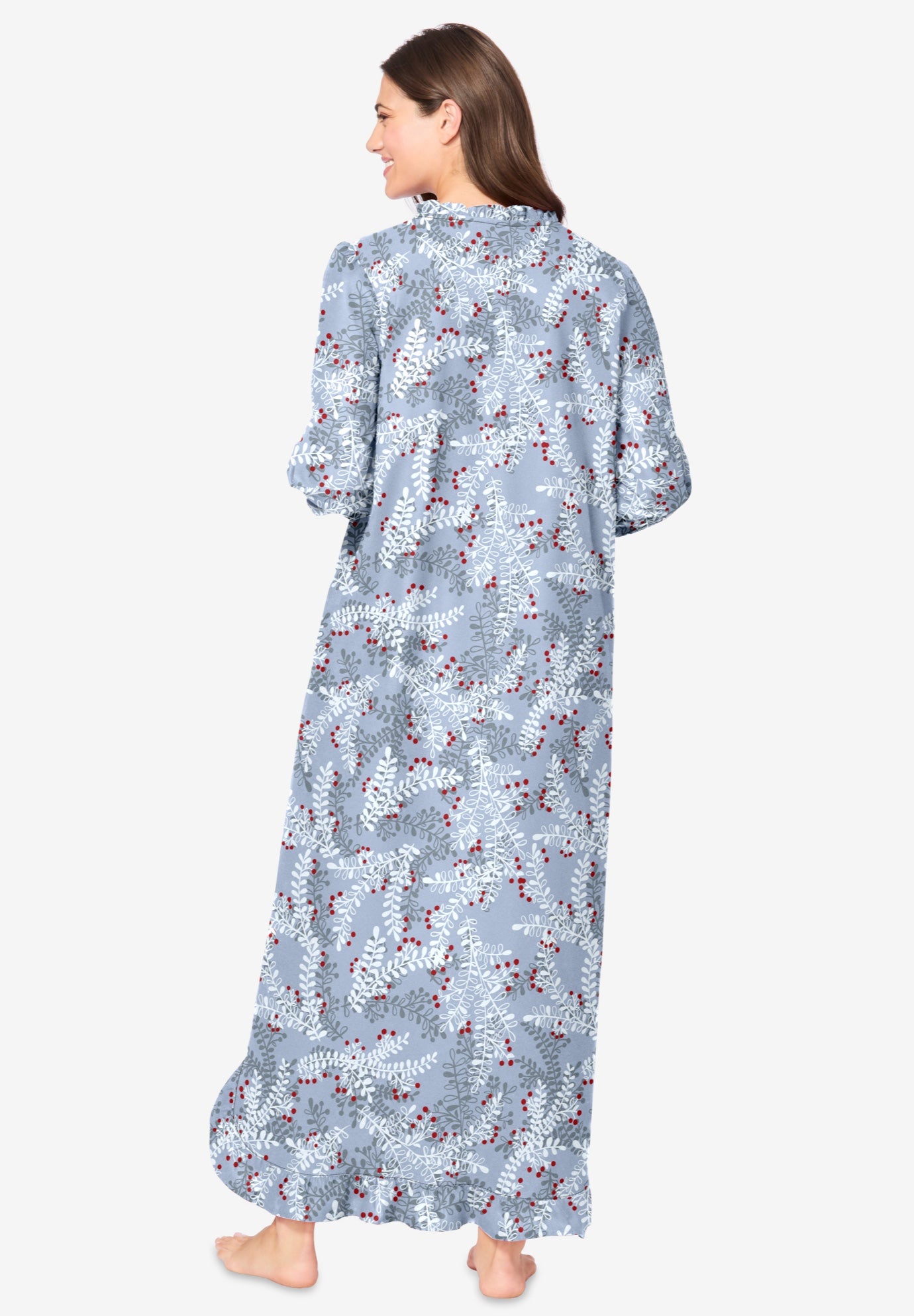 Long Flannel Nightgown image number 1