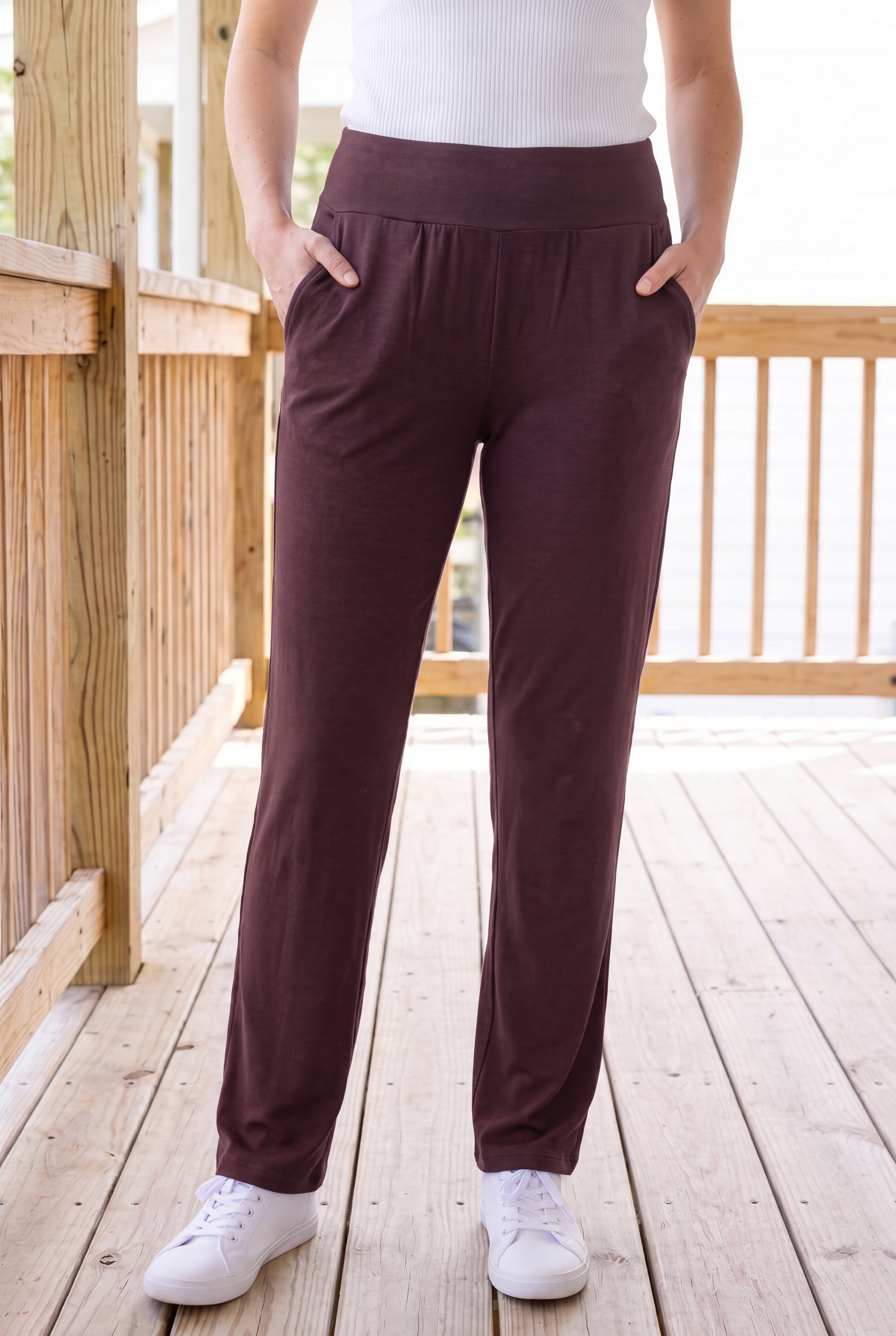 All-Day No-Roll Straight-Leg Knit Pant image number 0