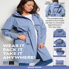 Self-Packable Hooded Raincoat image number 1