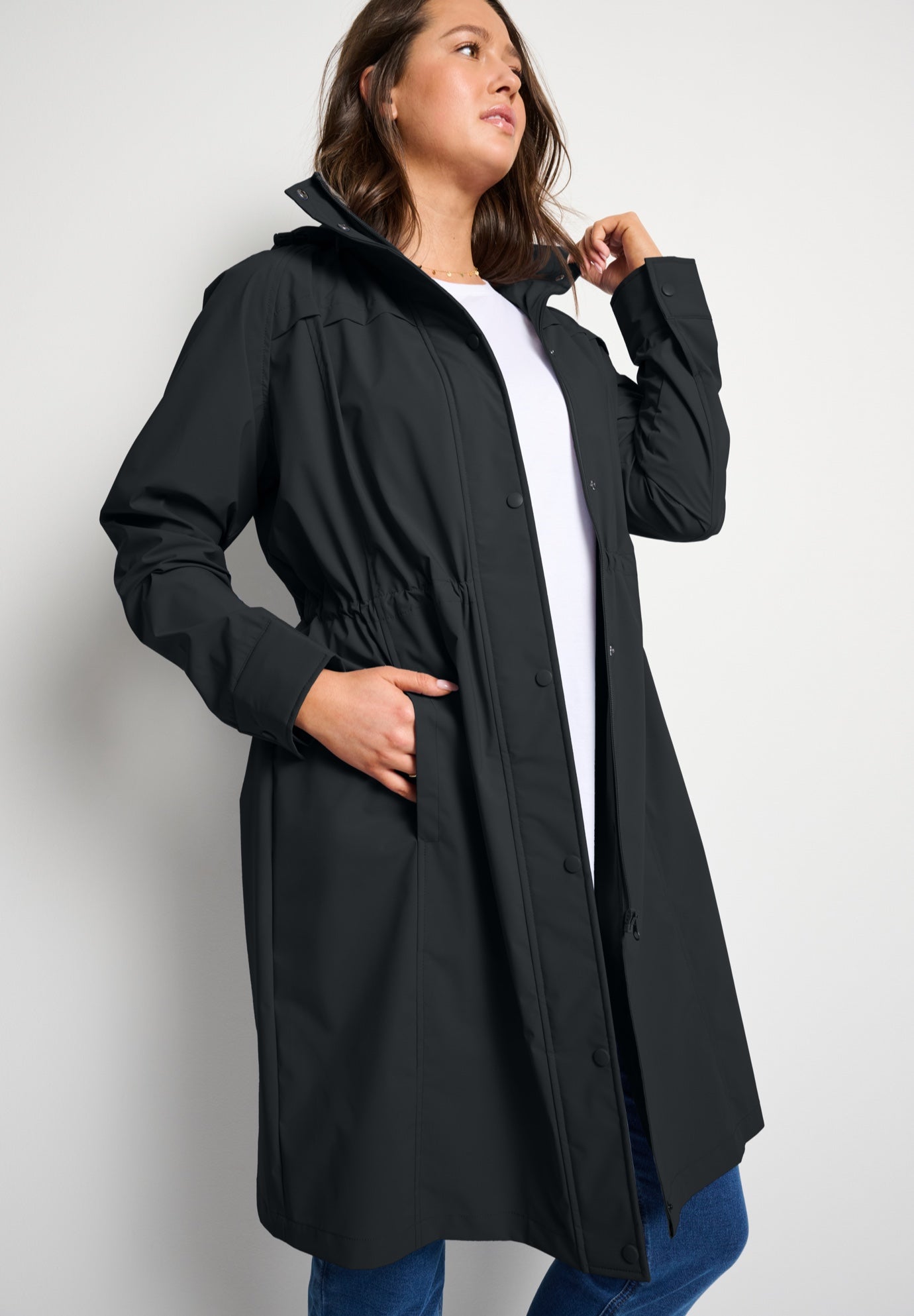 Self-Packable Hooded Raincoat image number 0