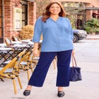 Light and Airy Y-Neck Blouse image number null