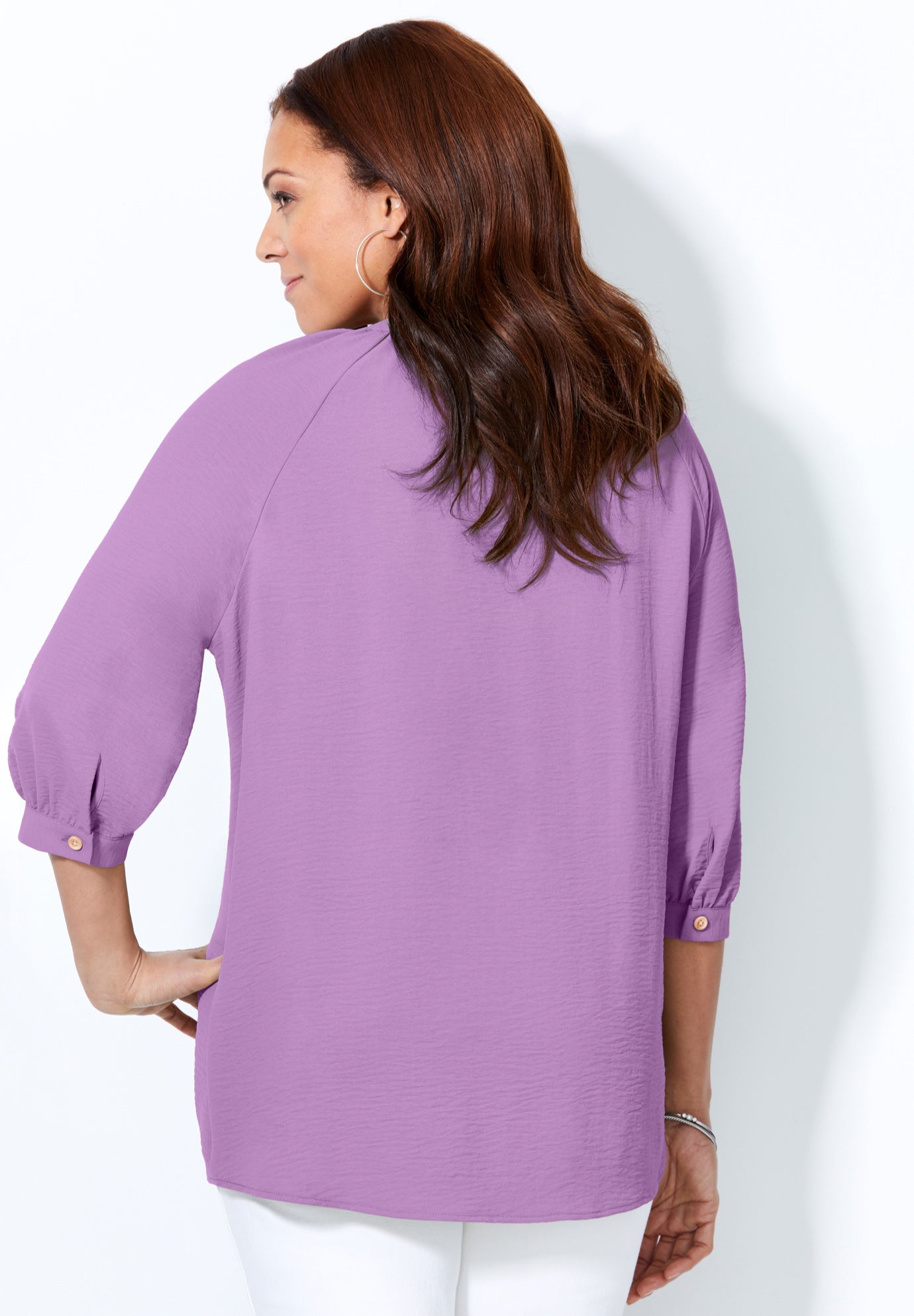 Light and Airy Y-Neck Blouse image number 1