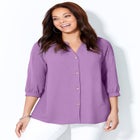 Light and Airy Y-Neck Blouse image number null