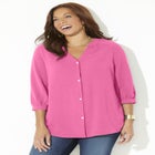 Light and Airy Y-Neck Blouse image number 0
