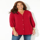 Light and Airy Y-Neck Blouse image number null