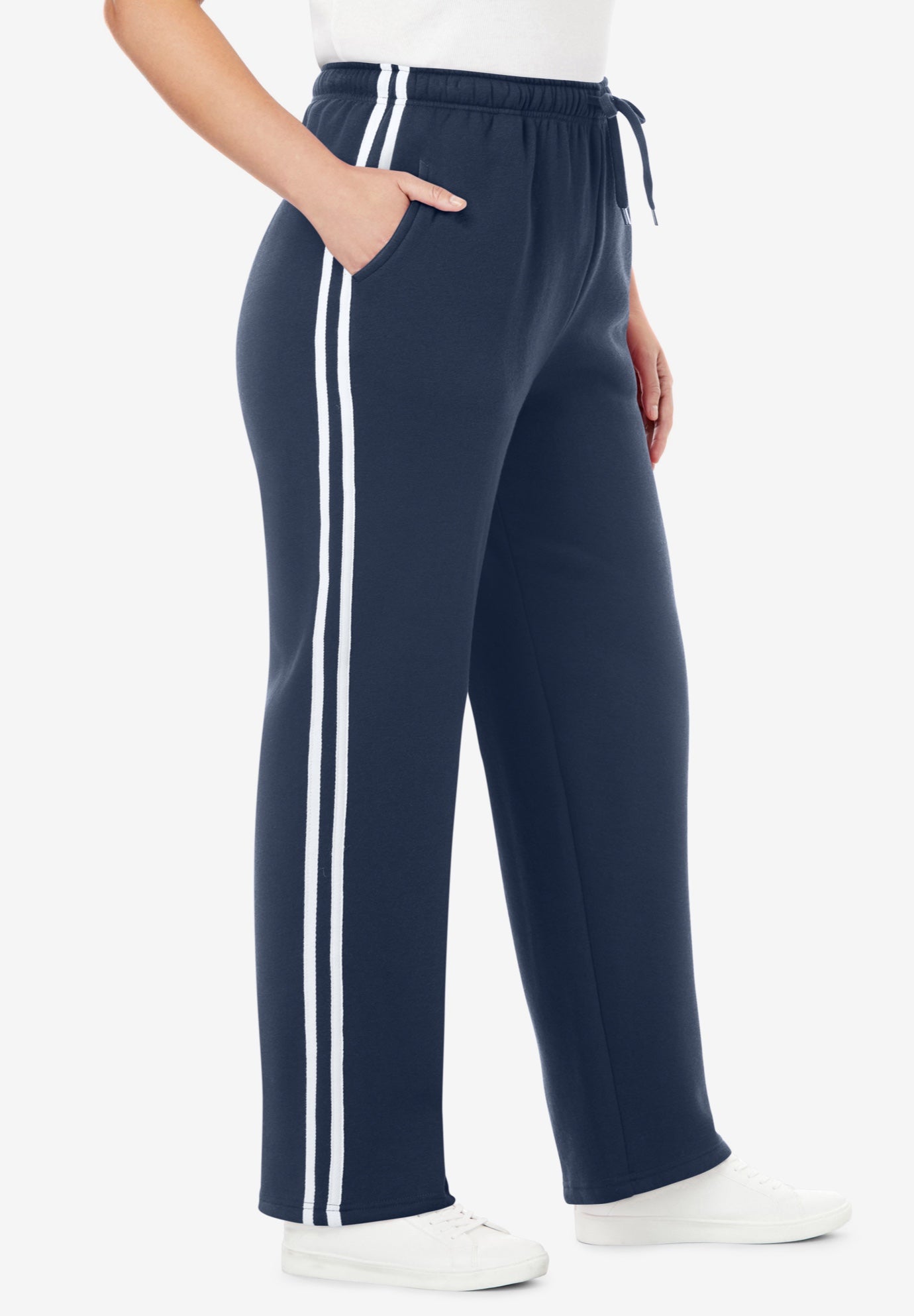 Better-Fleece Side-Stripe Pull-On Sweatpants image number 2