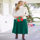 Velour A-Line Skirt image number 0