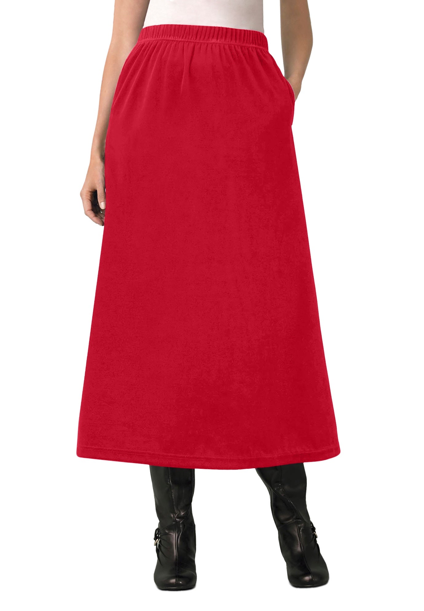 Velour A-Line Skirt image number 0