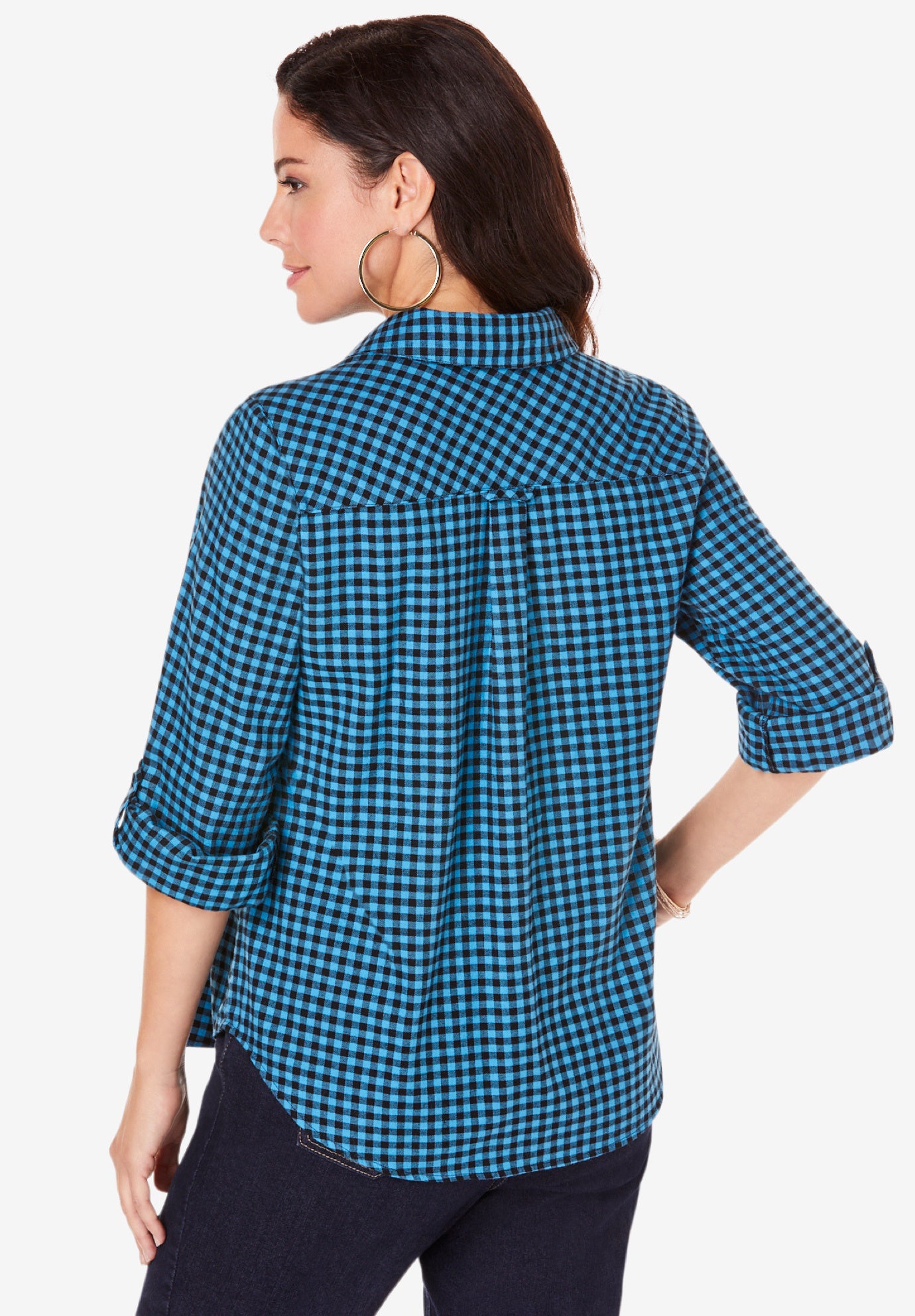Classic Plaid Button-Front Shirt image number 1