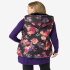 Plus Size 2-in-1 Puffer and Faux Fur Vest image number null