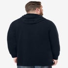 Fleece longer-length pullover hoodie image number null