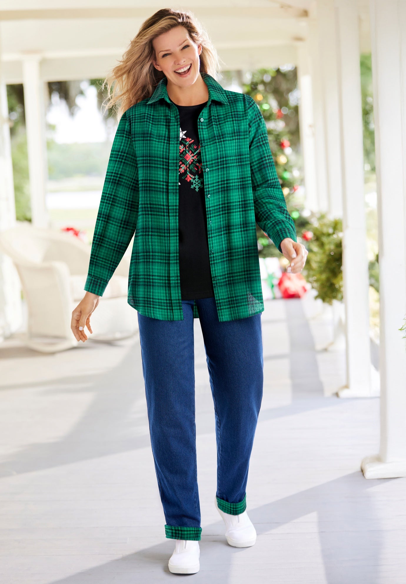 Two-Piece Flannel Shirt and Tee image number 0