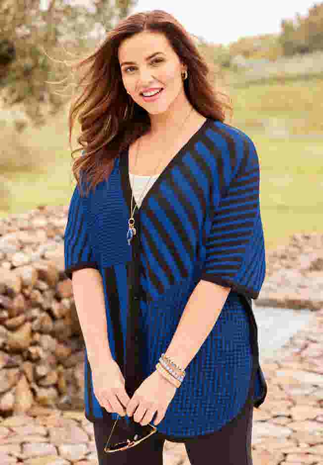 V-Neck Pullover Poncho image number 0