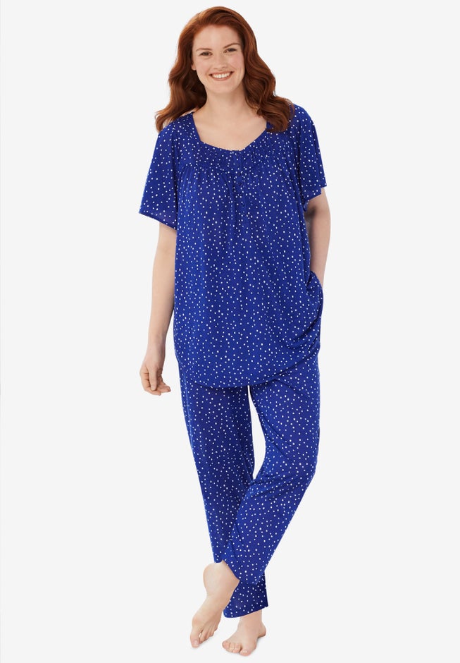 Short-Sleeve Cooling Pajama Set image number null