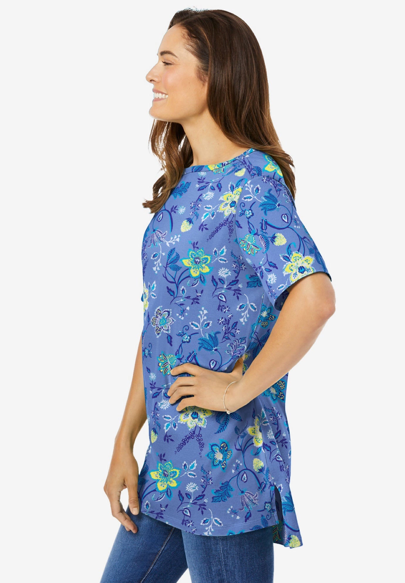 Perfect Printed Short-Sleeve Boatneck Tunic image number 2
