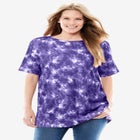 Perfect Printed Short-Sleeve Boatneck Tunic image number null