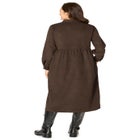 Button Front Corduroy Dress image number null