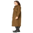 Button Front Corduroy Dress image number null