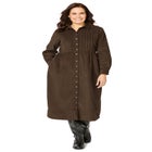 Button Front Corduroy Dress image number null