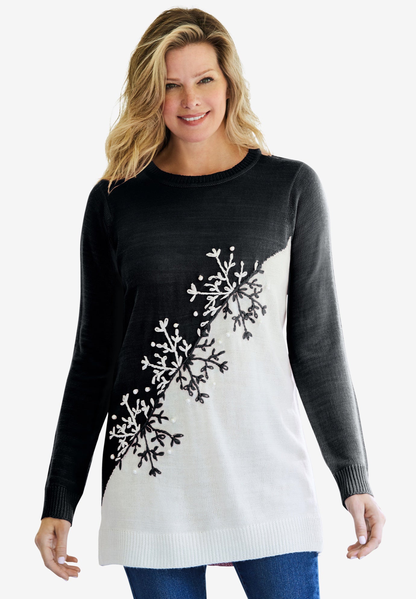 Holiday Snowflake Jacquard Sweater image number 0