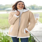Fleece Hooded Sherpa Lined Jacket image number null
