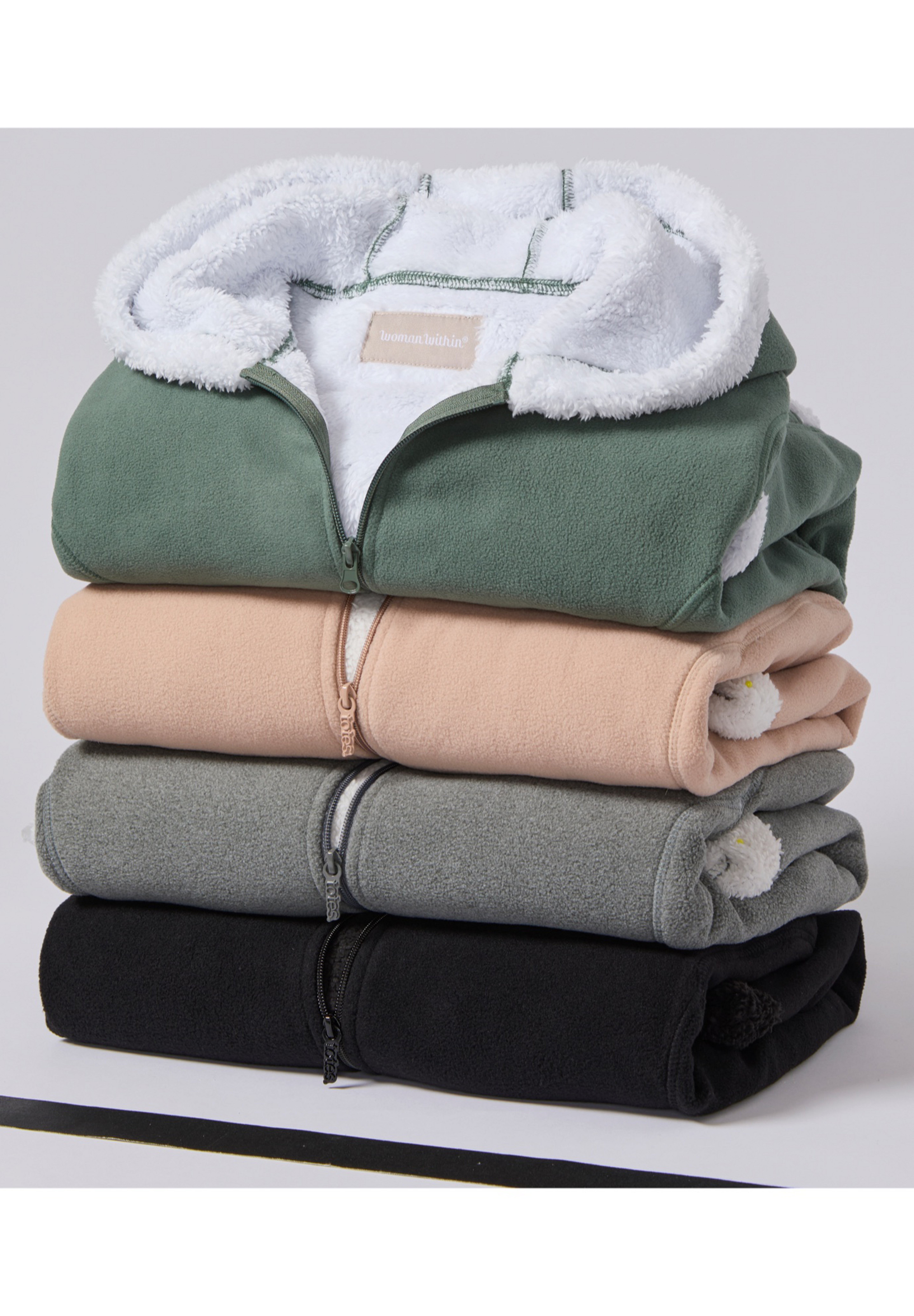 Fleece Hooded Sherpa Lined Jacket image number 2