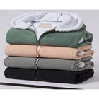 Fleece Hooded Sherpa Lined Jacket image number 2
