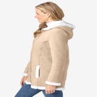 Fleece Hooded Sherpa Lined Jacket image number null